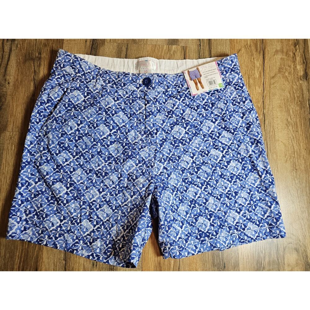 Stella Parker Floral‎ Tile Medallion Chino Shorts Women's Size 10 NWT